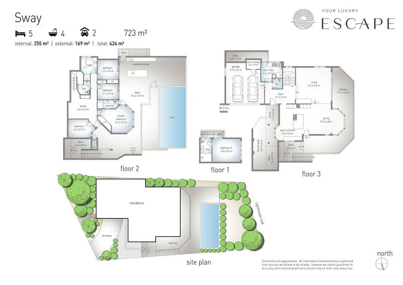 Lighthouse - stunning 5 BR beach house with pool