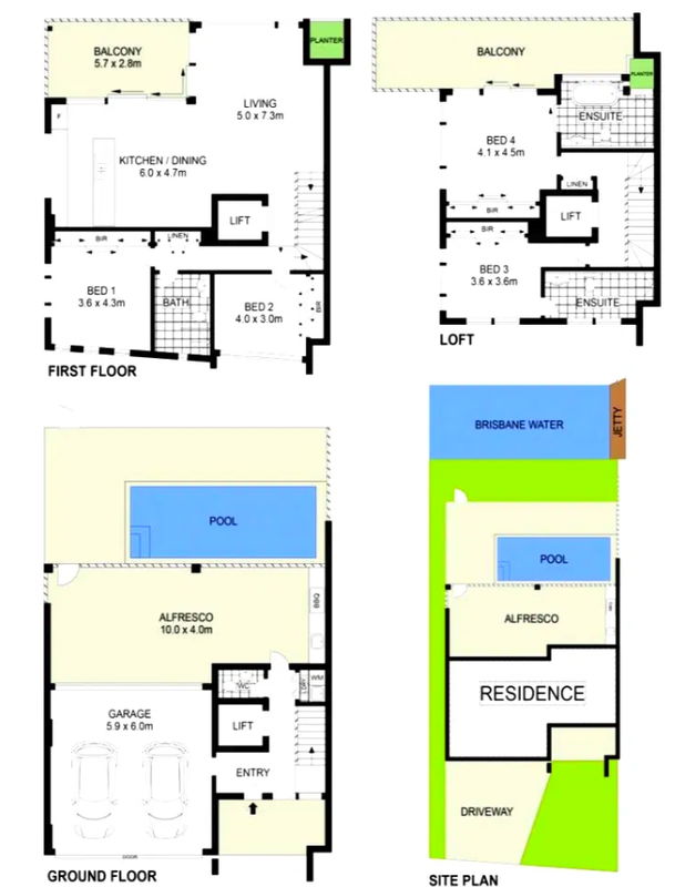 Clare De Lune Waterfront (with pool)